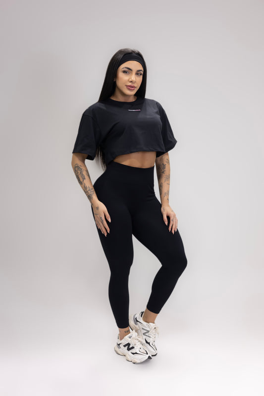 CAMISETA CROPPED SUPERNOVA PRETO
