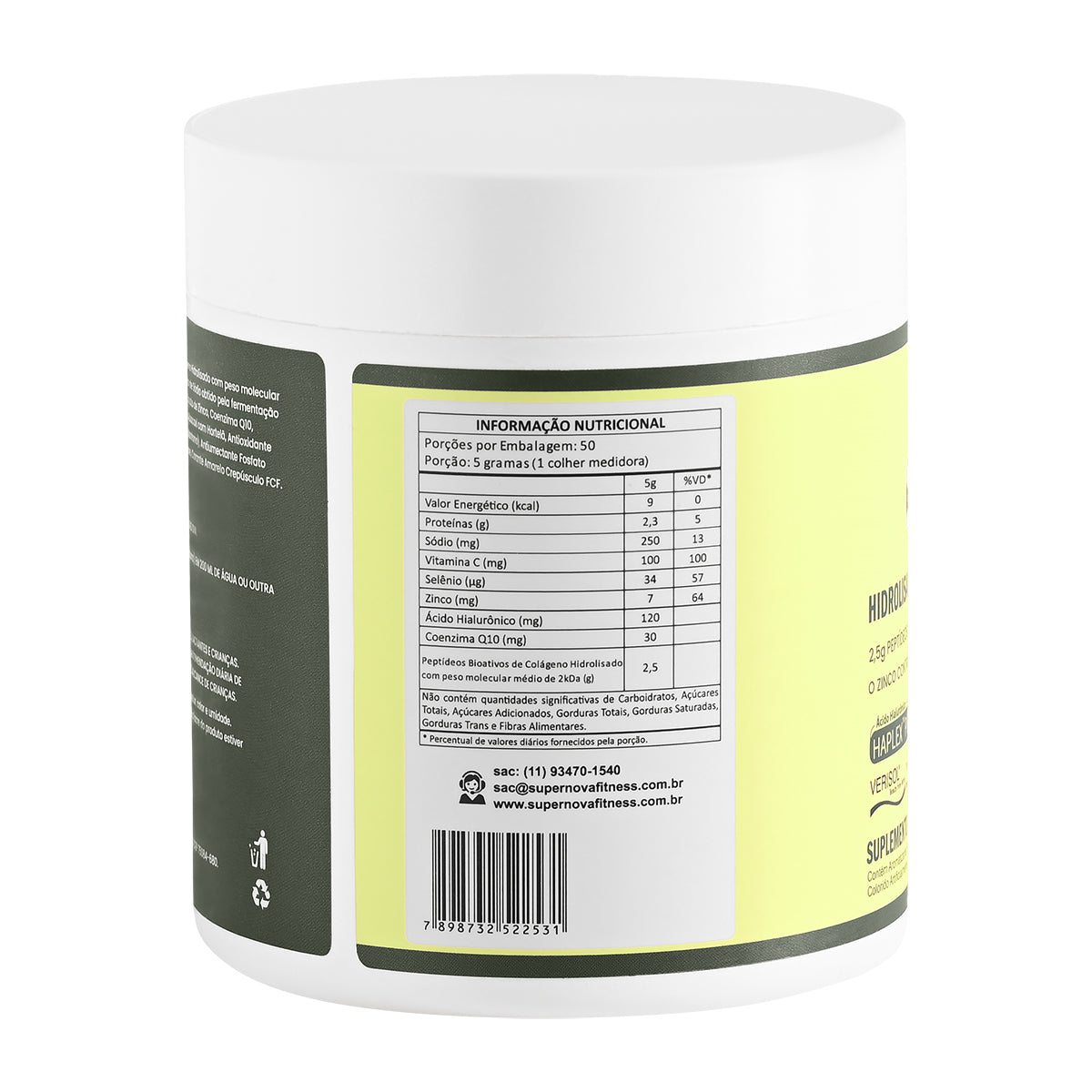 COLAGÉNO SUPERNOVA HIDROLISADO VERISOL ABACAXI COM HORTELÃ